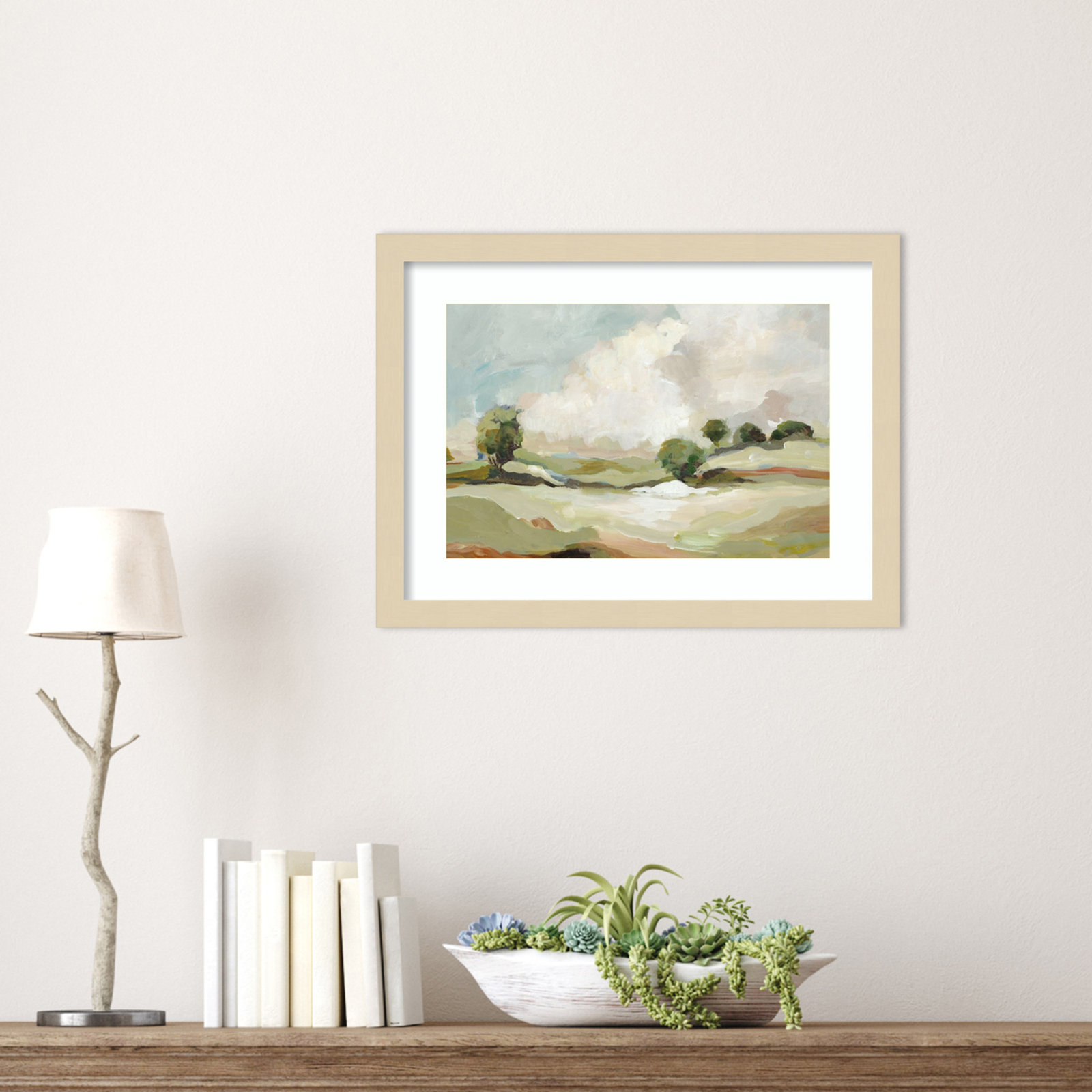 Pastoral Land Print by Allison Pearce, Brown, 13" H x 17" W