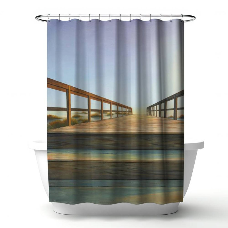Shower Curtain CO139 – Polyester Shower Curtain, Dye Sublimation Print, 71" W × 74" L