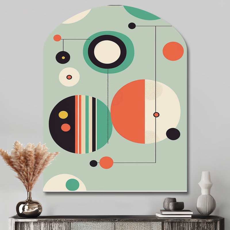 Art mural asymétrique Jolicia - Modern Midcentury, H 43 po x l 33 po