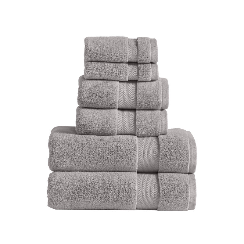 Modern Threads 650GSM Luxury 6-Piece Quick-Dry Towel Set  Plush & Ultra-Absorbent for Spa-Like Experience, Stone