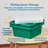 ECR4Kids Stackable Square Bins with Non-Snap Lids, Multipurpose Organization, 2-Pack-100032960