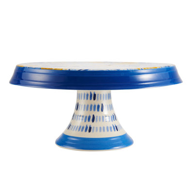 Fitz and Floyd Madeline 10.5-Inch Stoneware Cake Plate Stand