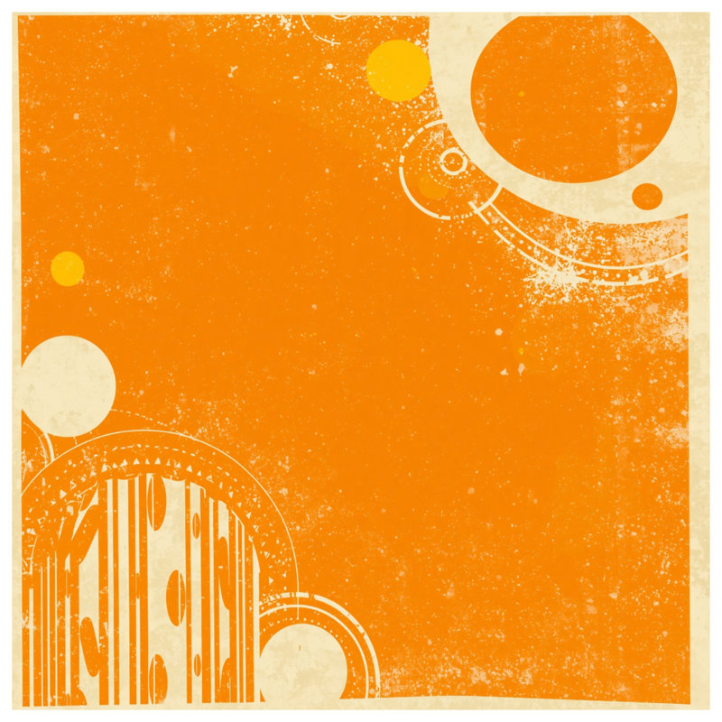 Orange Circle Grunge Comforter, Twin