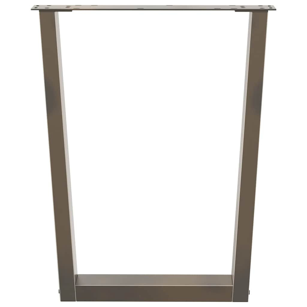 Dining Table Legs V-Shape 2 Pcs Steel