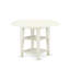 L'ensemble de table de salle à manger 3 pièces comprend une table de salle à manger ronde avec Dropleaf et des tablettes et 2 chaises rembourrées en tissu de lin beige clair, lin blanc-1504433191-1504433188