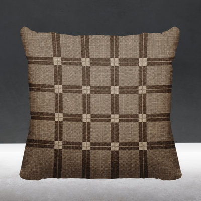 Plaid Outdoor Reversible Throw Pillow