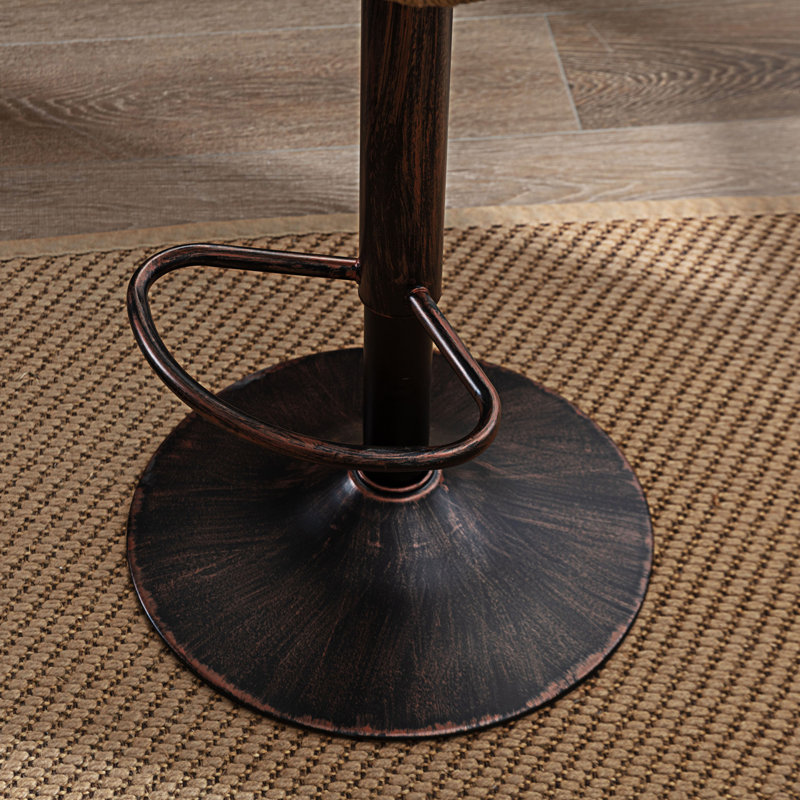 Ensemble de 2 tabourets de bar modernes pivotants avec repose-pieds pour cuisine, Orange