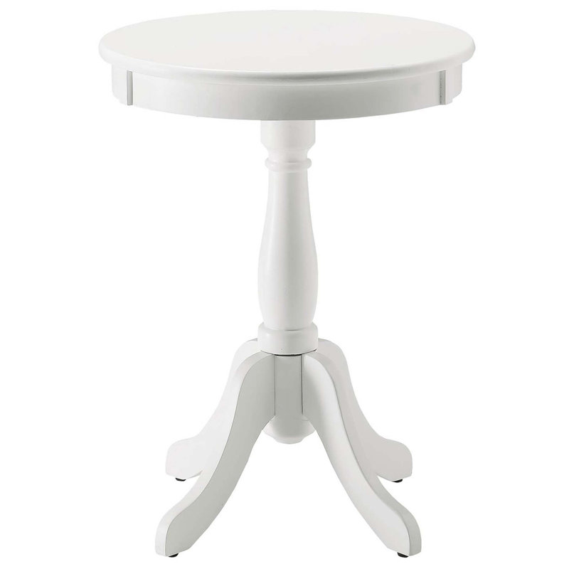 Table de bout Krohn, H 25,5 po x l 18,5 po x P 18,5 po, White Duplicate