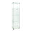 Vitrine vitrée à une porte, blanche - Grande capacité pour divers objets de collection, 4 étagères pour exposer des ornements en toute sécurité
