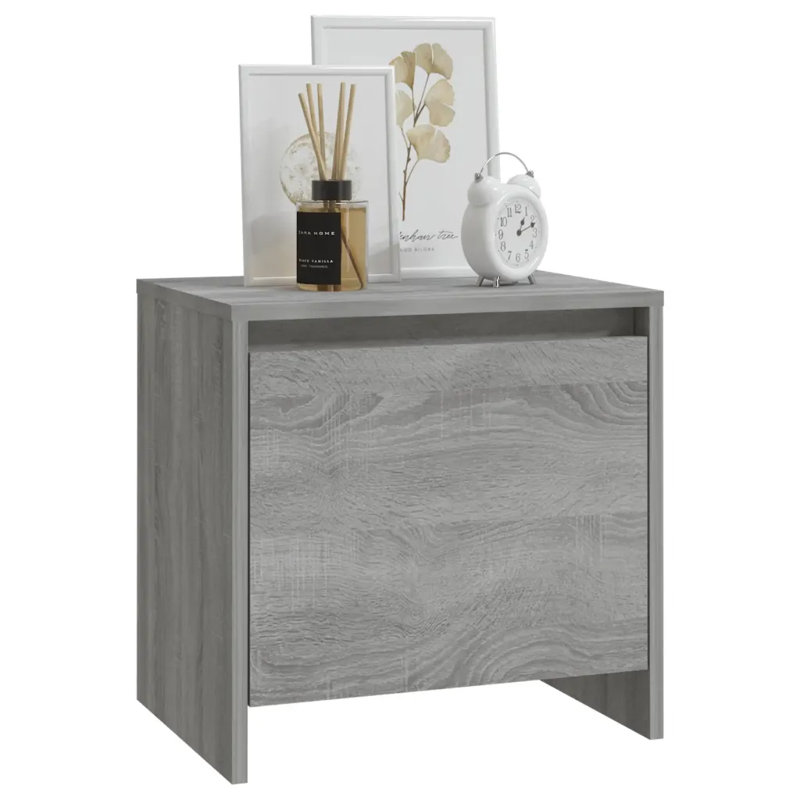 Morden 45cm W Bedside Table, Grey, Individual