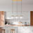 Elegant Gold Chandelier, Adjustable Height 15.7 x 11.8 x 43.3 inches | Metal Body, Cap Diameter 7.9 inches | 3 x E27 Max 40W Sockets, Perfect for Dining Room & Living Room | Stylish Home Lighting Decor