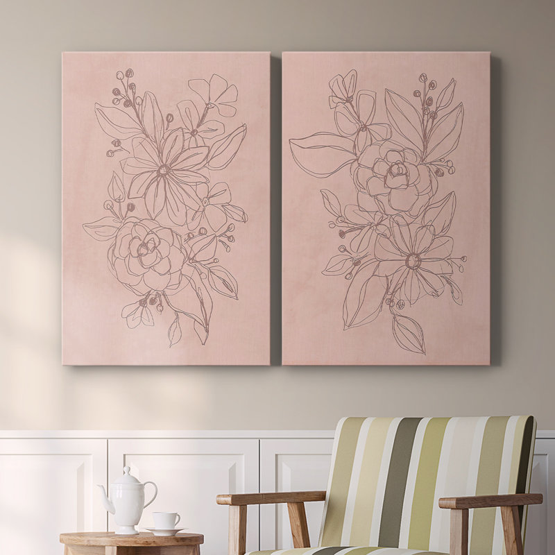 Toile tendue avec châssis Rosetone Blossoms I-Premium