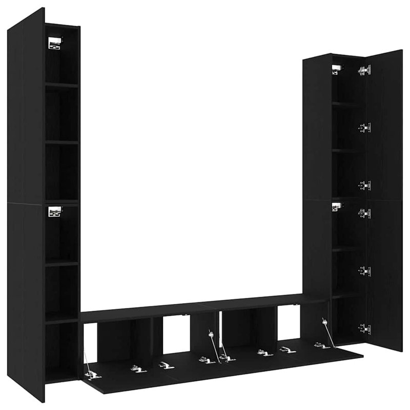 Awendela TV Stand, 221 x 30 x 180 cm, Black