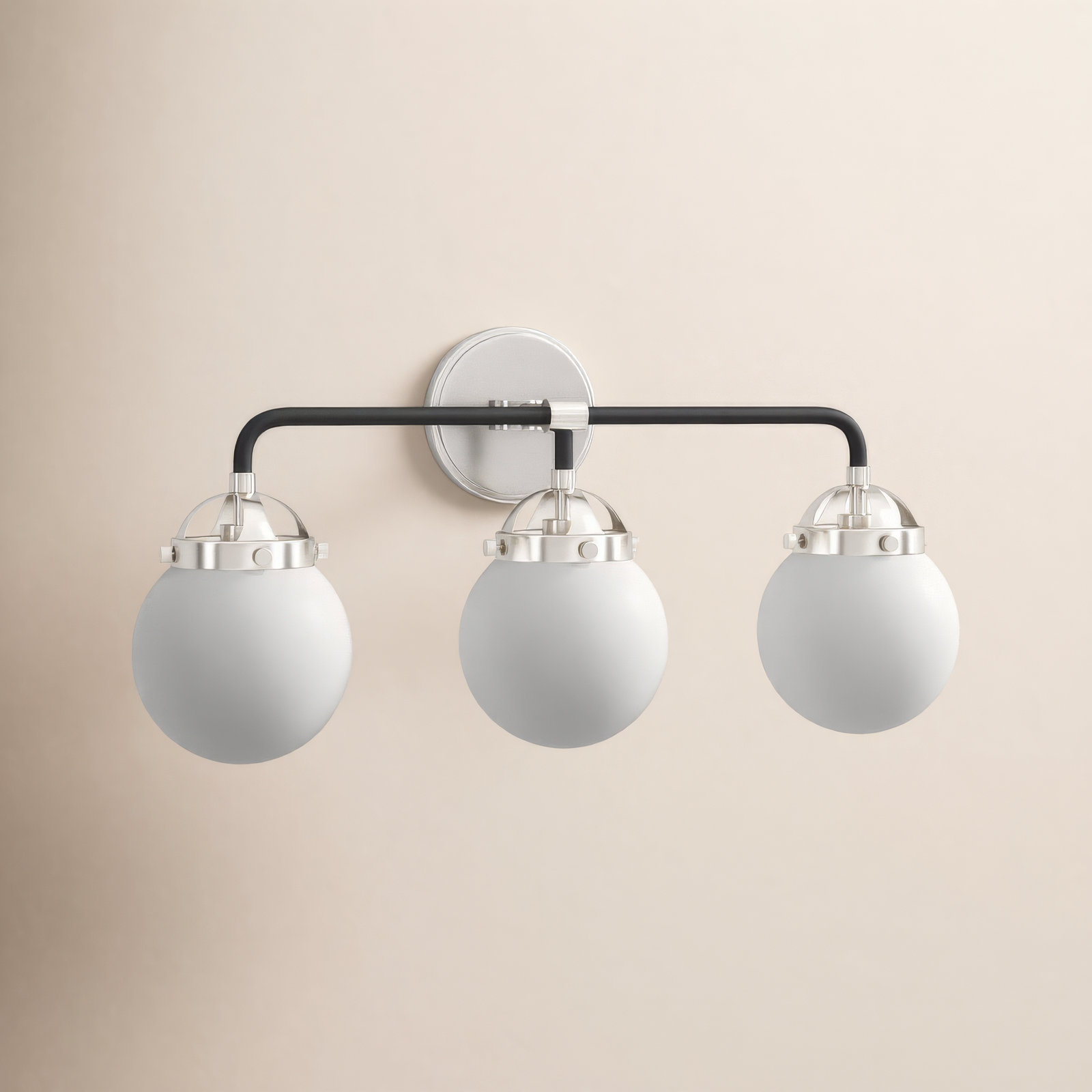Newport 3-Light Vanity Light, Brushed Nickel, No 