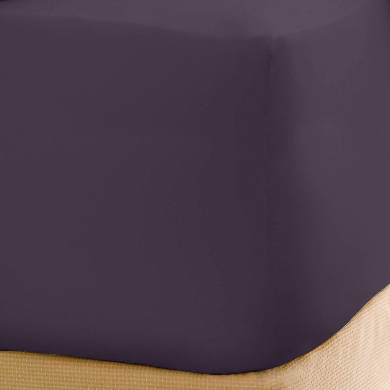 Microfiber Fitted Sheet, Eggplant, King Fitted Sheet