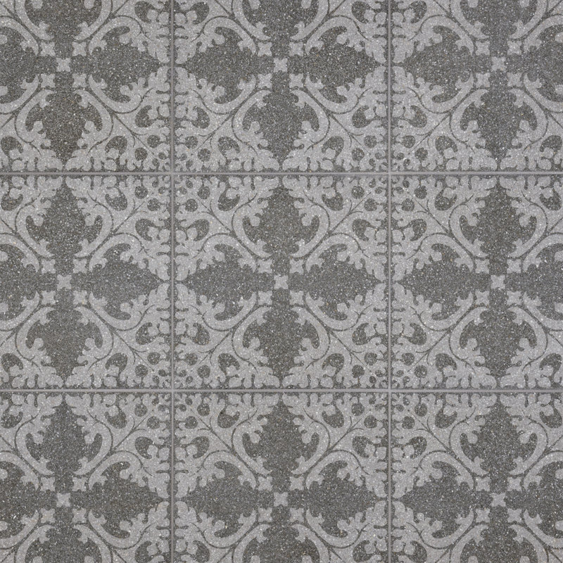 Farnese Molise 11.5" x 11.5" Porcelain Patterned Wall & Floor Tile, Grafito