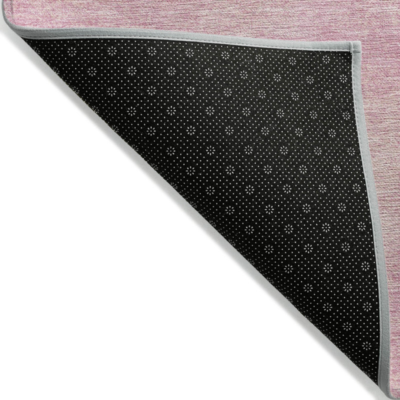 Addison Pink Rectangular Washable Synthetic Area Rug 46" x 30"