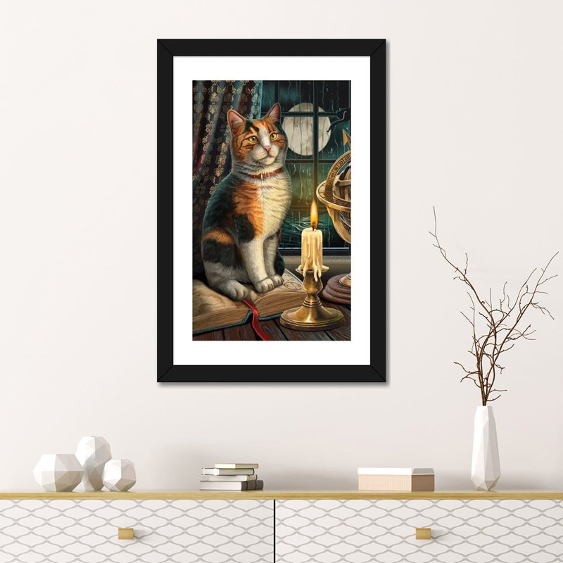 « Adventure attendant » par Lisa Parker-impression d’art graphique, H 32 po x l 24 po x P 1 po, Papier doré, Blanc