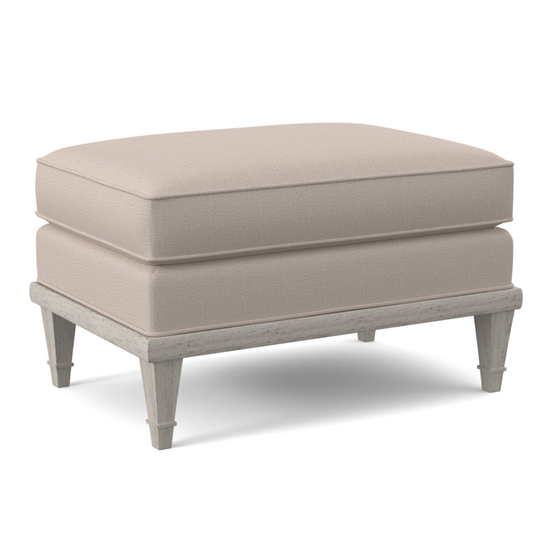 Dublin Ottoman, Elise Linen, Bisque