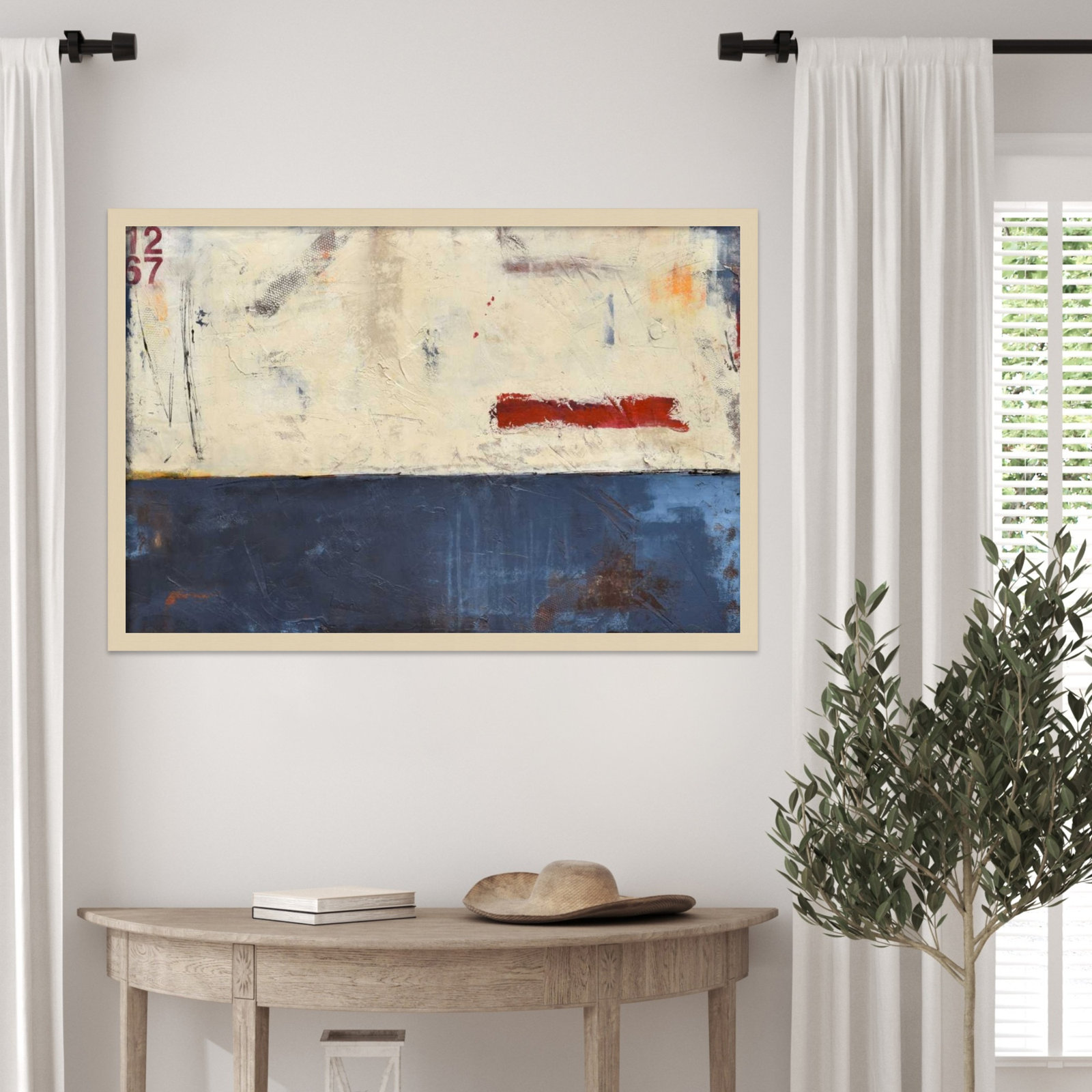 Label 1267 by Mauro Wood Framed Wall Art Print, Brown, 23" H x 33" W