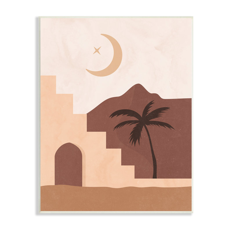 Moyen-Orient nuit désertique, Plaque murale, H 30 po x l 30 po x P 1,5 po