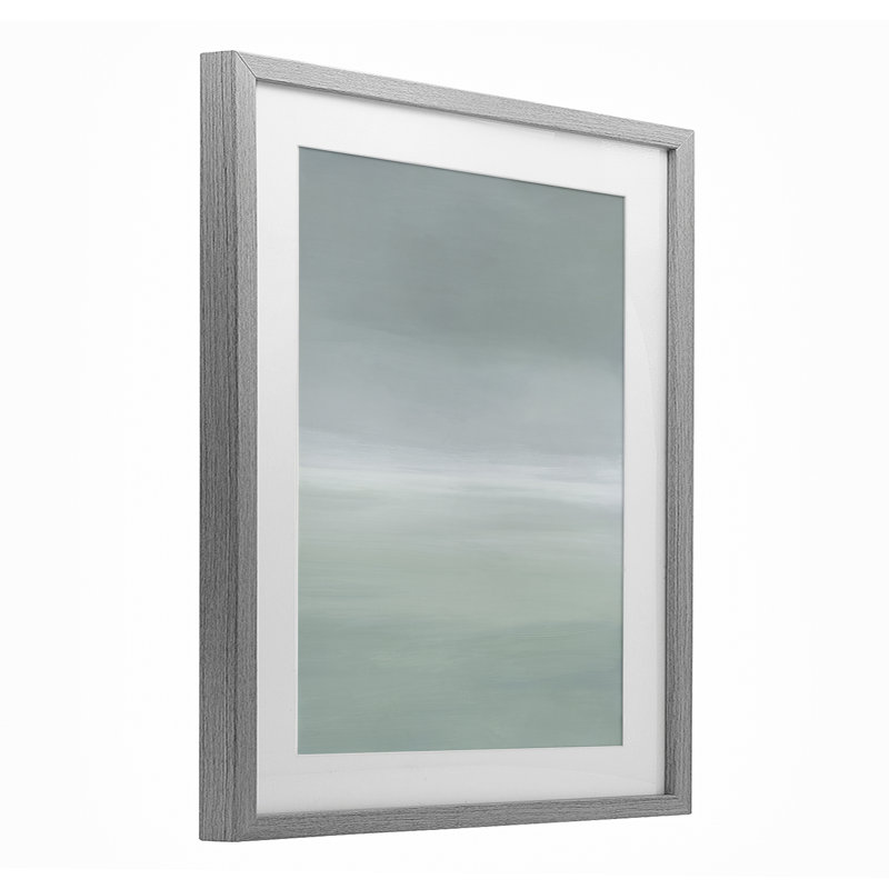 «Misty Gray», reproduction encadrée sous verre, conception de Grace Popp, H 16 po x l 13 po, Cadre de ferme gris