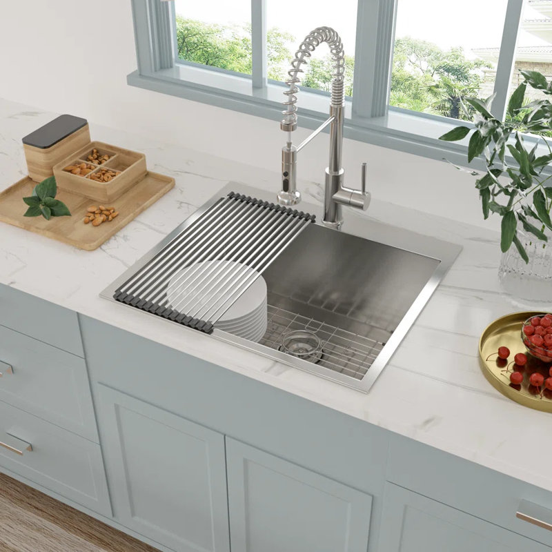 Évier de cuisine encastré L 25 po x l 22 po, H 9 po x l 22 po x L 25 po