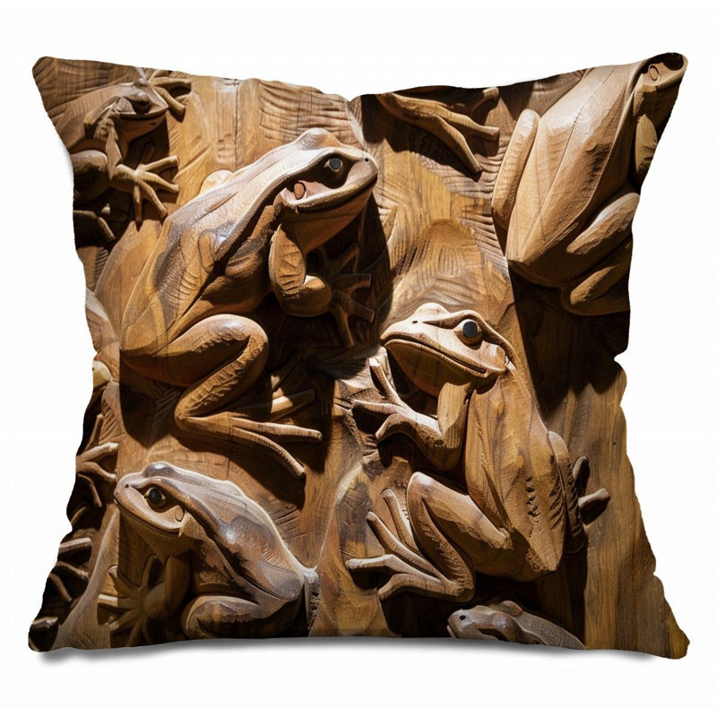  Coussin en coton réversible, H 18 po x l 18 po