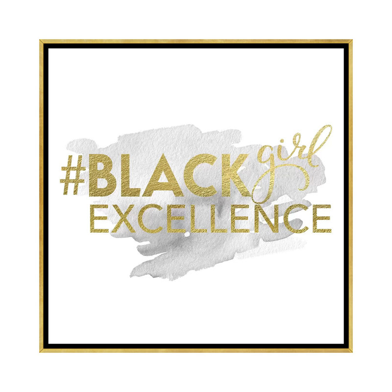 «Black Girl Magic III» par Nikki Chu - impression d'art textuel, H 26 po x l 26 po x P 1,5 po, Pas de tapis
