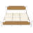 Platform Bed Frame with Natural Rattan Headboard and Footboard, Bohemian and Mid Century Style-710465277-710465266