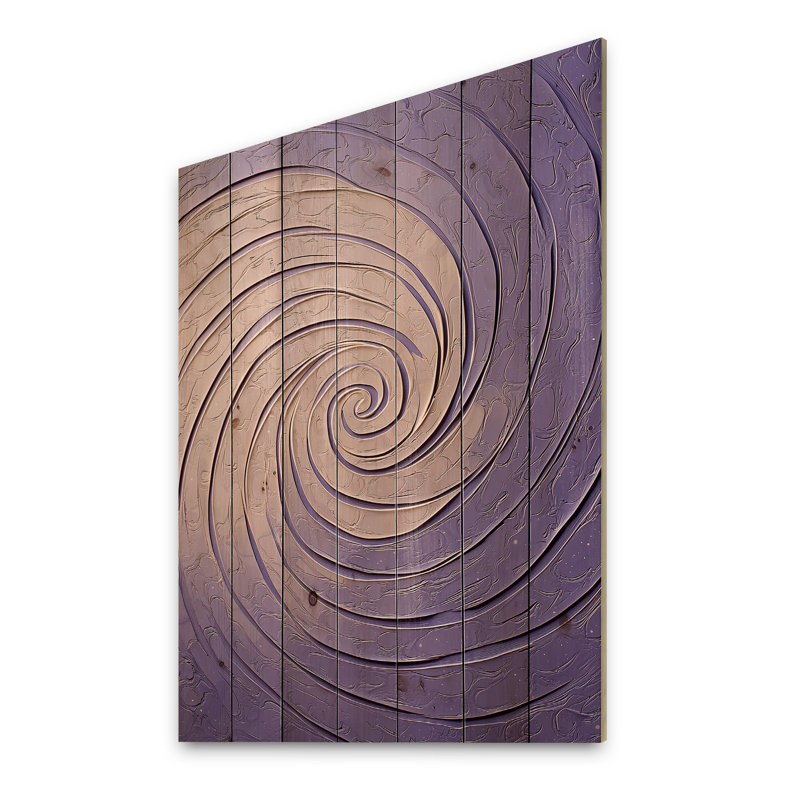 Lavande cosmique vortex I - Botanicals, impression sur bois blanc sur bois de pin naturel, H 40 po x l 30 po x P 0,78 po