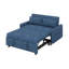 Futon convertible avec canapé-lit convertible avec dossier inclinable, ports USB et poches latérales-2102881342