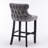 Velvet Upholstered Bar Stool Chair Set of 2-1330648764