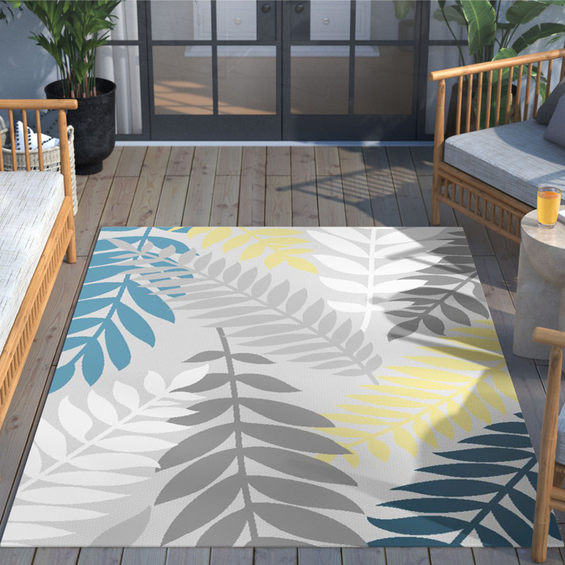 Rectangle Floral Indoor / Outdoor Area Rug, Rectangle 160 x 220cm