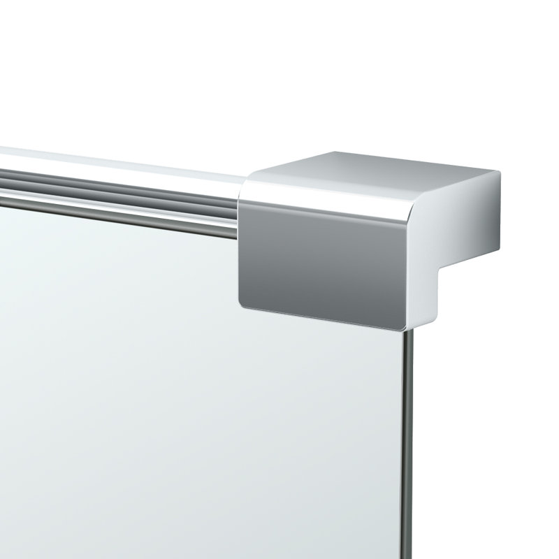 Wall Mount Décor Mirror | Rectangle Bathroom Vanity Mirror, Mount Landscape or Portrait, 30" H x 22" W, Chrome
