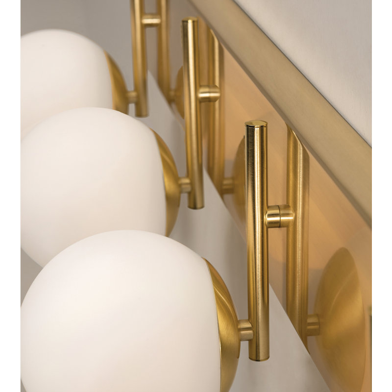 4 - Light Dimmable LED Vanity Light, Satin Brass