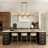 16 - Light Dimmable Bubble Glass Sputnik Modern Linear Chandelier-1778535601