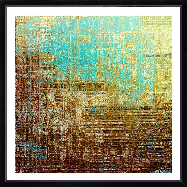 Textured Abstract 4 - Single Picture Frame Print, 205.74 cm H x 205.74 cm W, Gloss Black