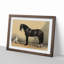 Horse and Hound by Emil Volkers - Picture Frame Painting Print on MDF-55580250-55580248