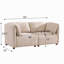 66" 2-Seats Boucle Modular Sectional Sofa Corner Chair Sofa Couch For Living Room Bedroom Apartment