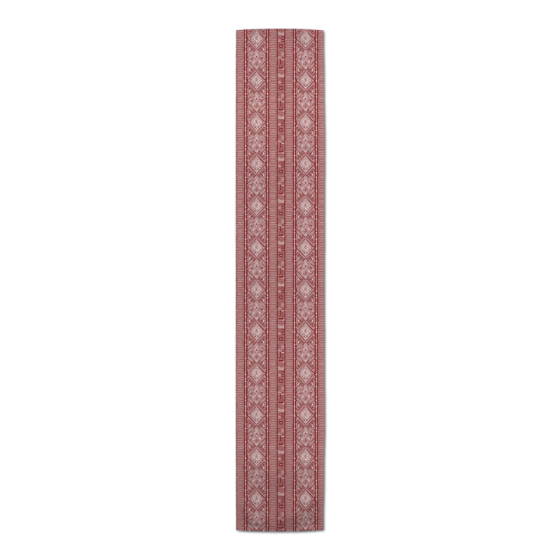 Nielsen Geometric Table Runner, 72" x 16", Red