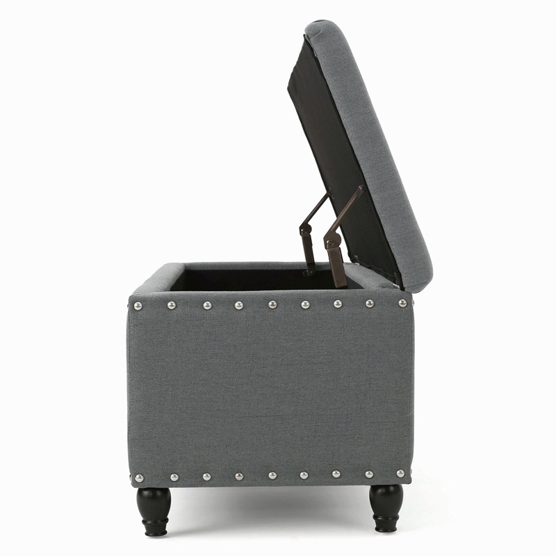 OTTOMAN DE RANGEMENT, Gris anthracite