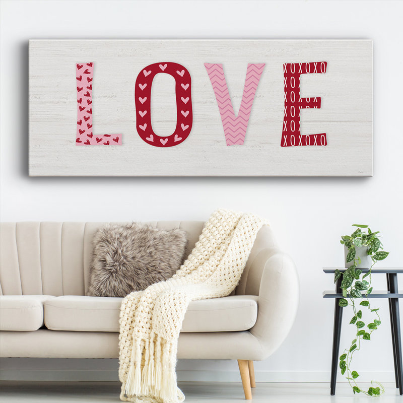 " Patterned Love ", 8" H x 20" W x 1.5" D