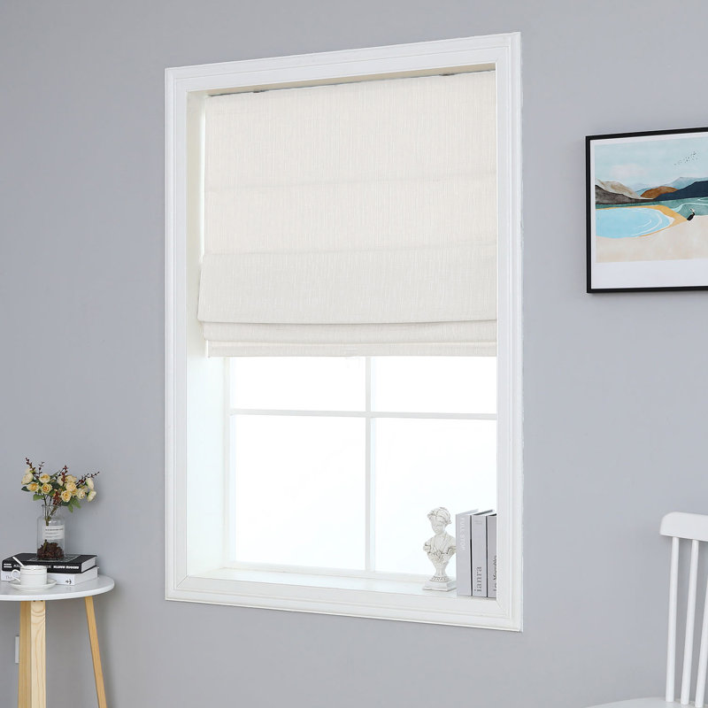 Store romain obscurcissant 100% sans cordon, Blanc perle, L 23 po x L 64 po