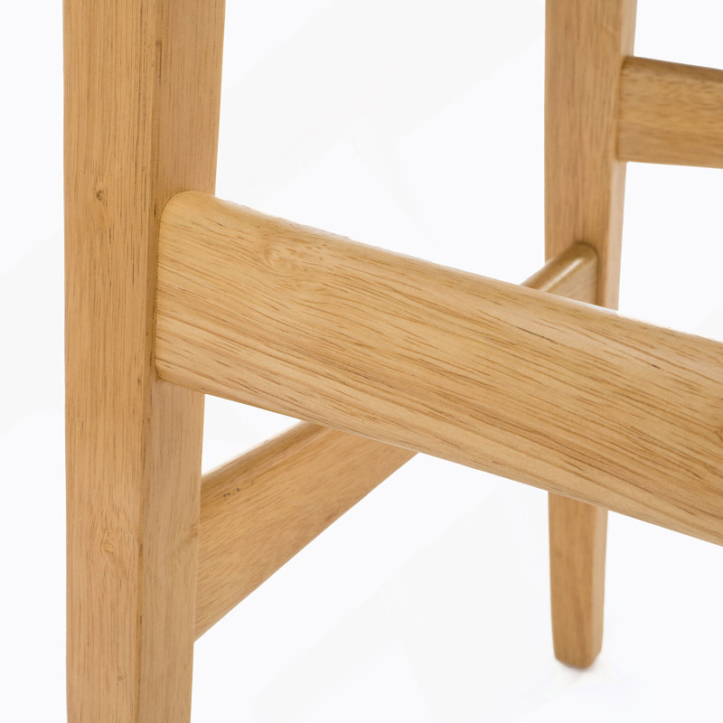 Tabouret de bar, Siège gris foncé / structure brune