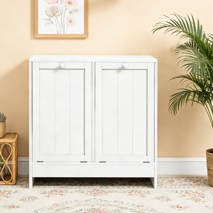 Hidden Laundry Hamper Cabinet