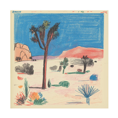 Art mural sur toile tendue - «Noble crayon coloré désert I» par Walker Noble pour décor de salon, de chambre à coucher ou de bureau - 14 x 14