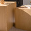 Ensemble de 2 tables basses cubiques en bois naturel