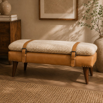 Banc en cuir Marisal Boucle X