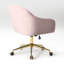 Chaise de bureau rembourrée en velours Farrah-101215815